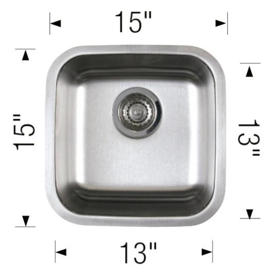 Blanco 401029 Stellar U Single Undermount Bar Sink 3