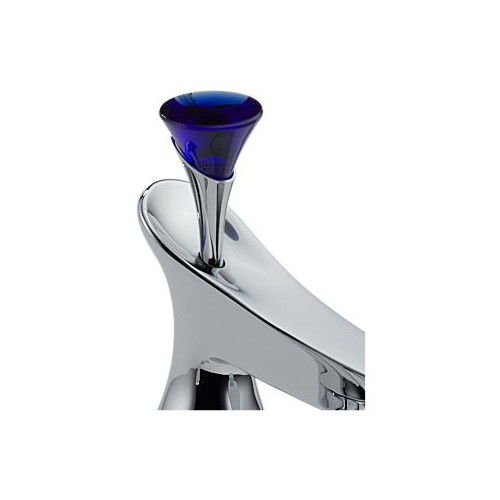 Brizo RP48903PC RSVP Blue Glass Finial - Widespread/Bidet - Chrome 1