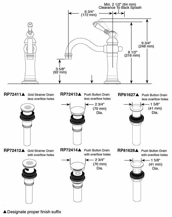 Brizo 65036LF Single Hole Lavatory Faucet 2