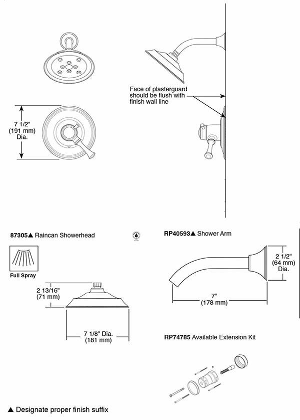 Brizo T60205 Baliza Tempassure Thermostatic Shower 2