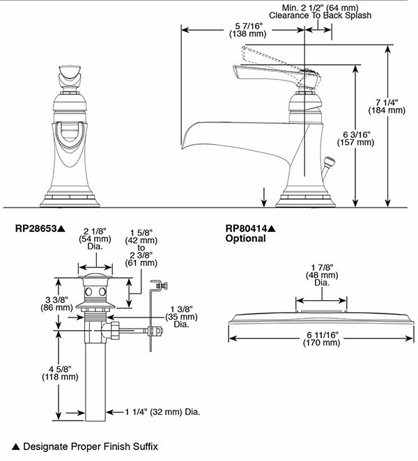 Brizo 65061LF Rook Single Handle Lavatory Faucet 2