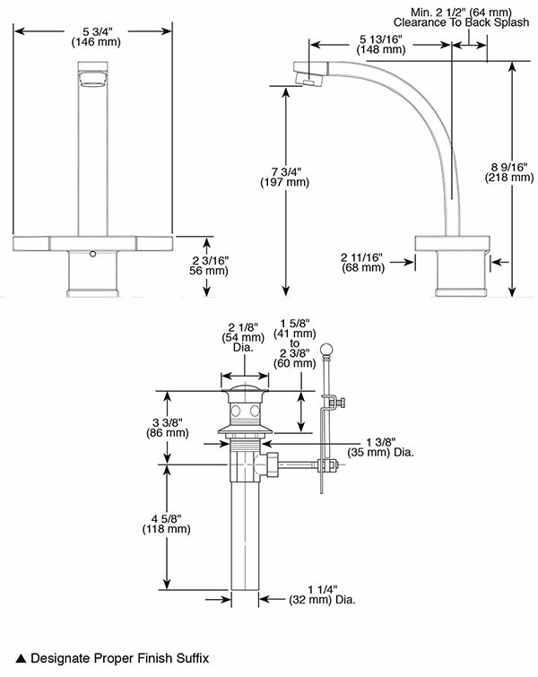 Brizo 65172LF Loki Two Handle Lavatory Faucet 2