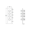 Aquabrass S3395 Square Trim Set For 1/2 12003 And 3003 3/4 Thermostatic Valves Brushed Nickel 2