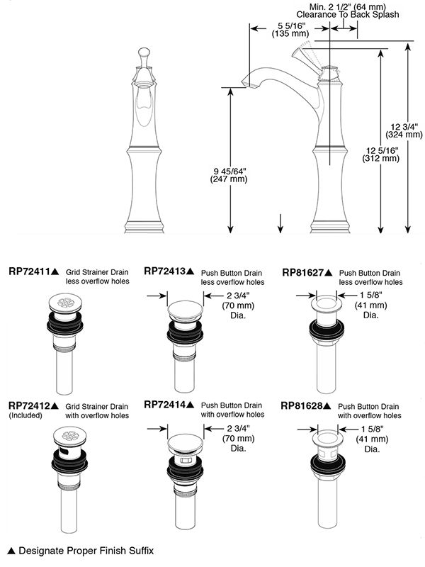 Brizo 65105LF Baliza Single Handle Lavatory Faucet 2