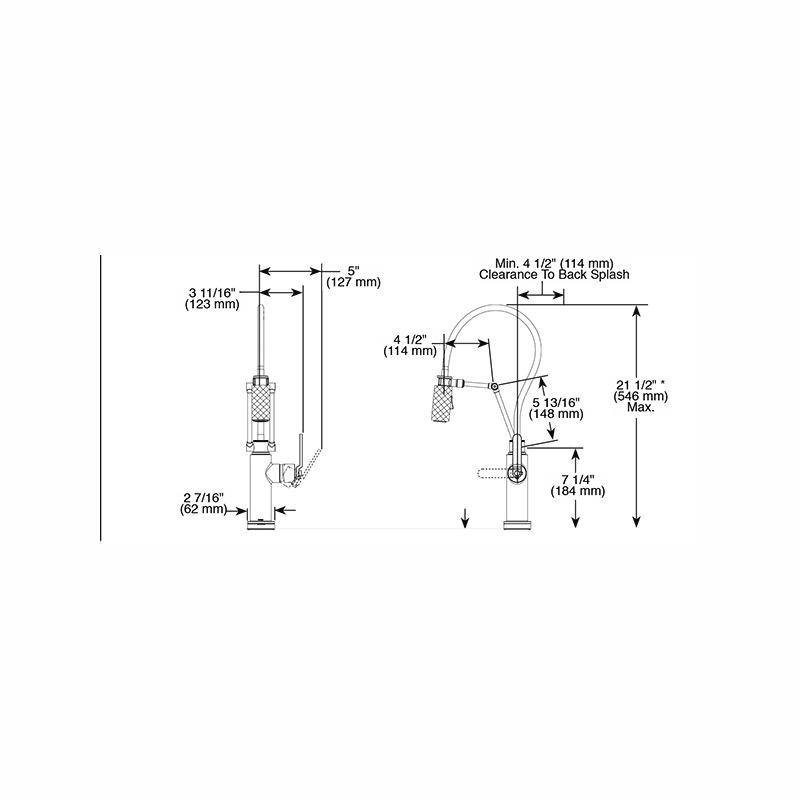 Brizo 64244LF Litze Smart Touch Articulating Faucet Polished Nickel 2