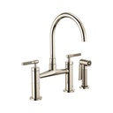 Brizo 62543LF Litze Bridge Faucet Knurled Handle Polished Nickel 1