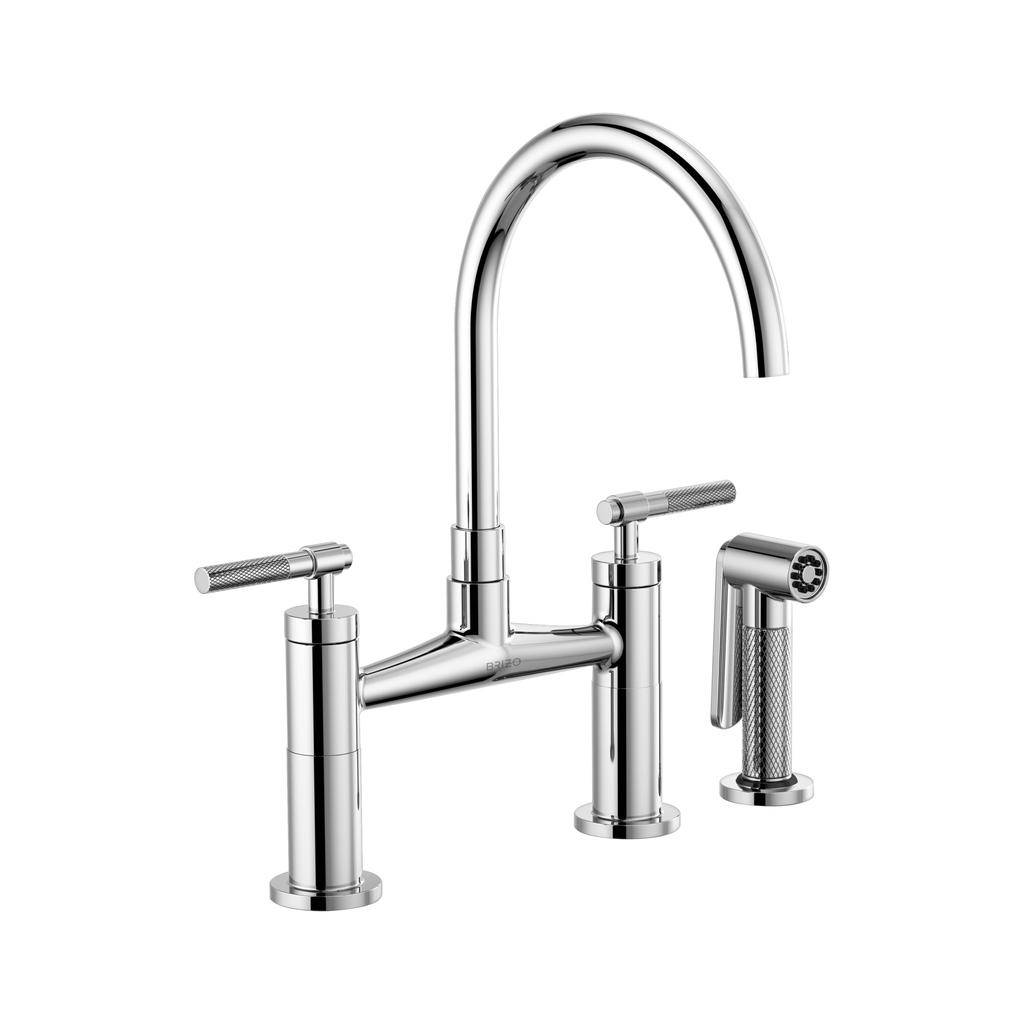 Brizo 62543LF Litze Bridge Faucet Knurled Handle Chrome 1