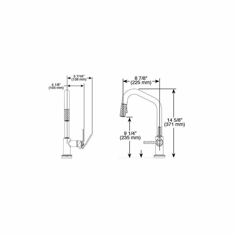 Brizo 64064LF Litze Smart Touch Pull Down Angled Spout Faucet Stainless 2