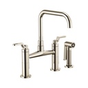 Brizo 62554LF Litze Bridge Faucet Square Spout Polished Nickel 1