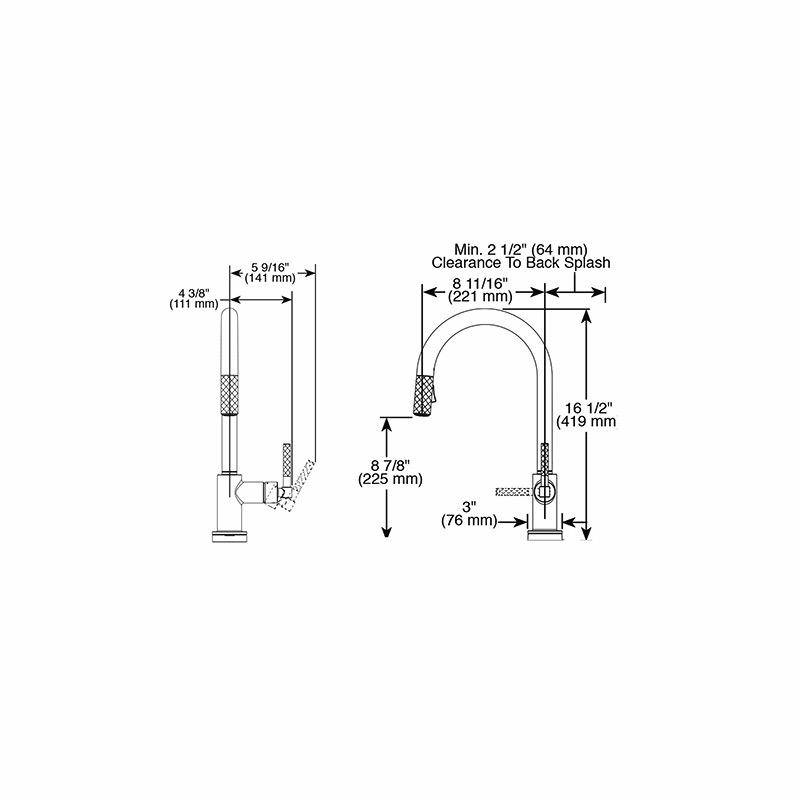 Brizo 64043LF Litze Smart Touch Pull Down Arc Spout Faucet Stainless 2