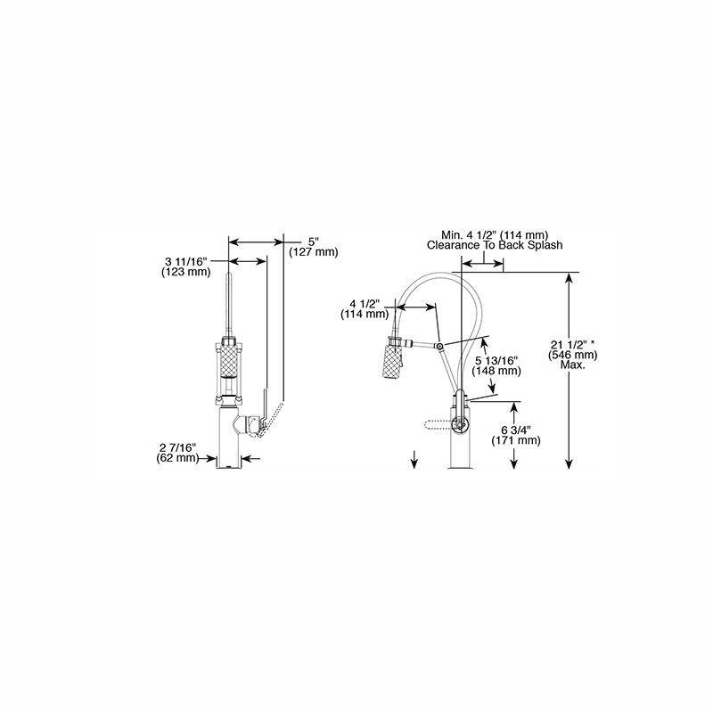 Brizo 63244LF Litze Articulating Kitchen Faucet Chrome 2