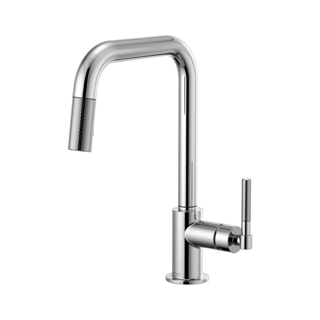 Brizo 63053LF Litze Pull Down Square Spout Knurled Handle Faucet Chrome 1