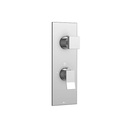 Aquabrass S8276 Chicane Square Trim Set For Thermostatic Valve 12123 2 Way Shared Functions Polished Chrome 1