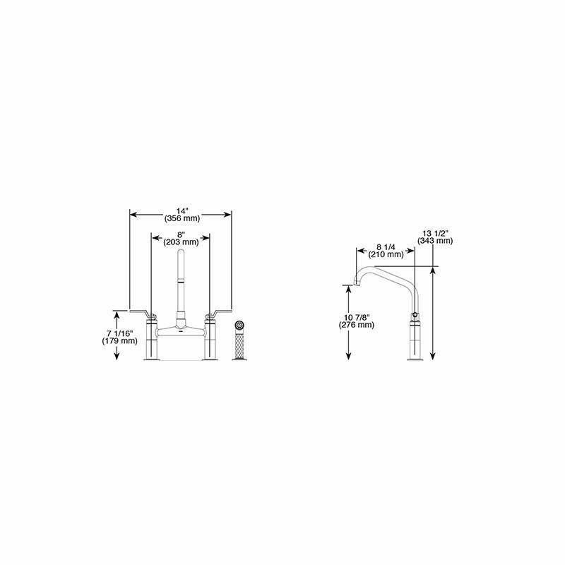 Brizo 62564LF Litze Bridge Facuet With Angled Spout Industrial Handle Luxe Gold Matte Black 2