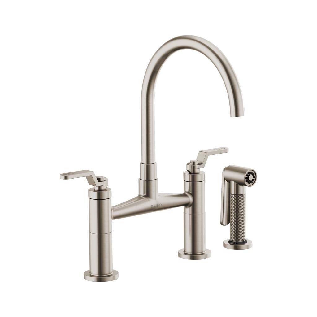 Brizo 62544LF Litze Bridge Faucet Industrial Handle Stainless 1