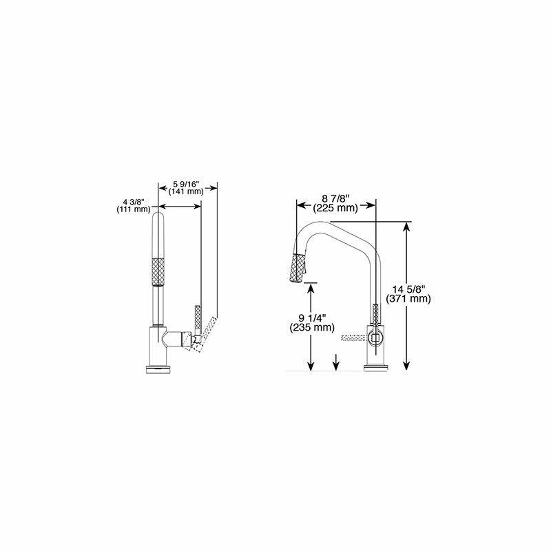 Brizo 64063LF Litze Smart Touch Pull Down Angled Spout Faucet Stainless 2