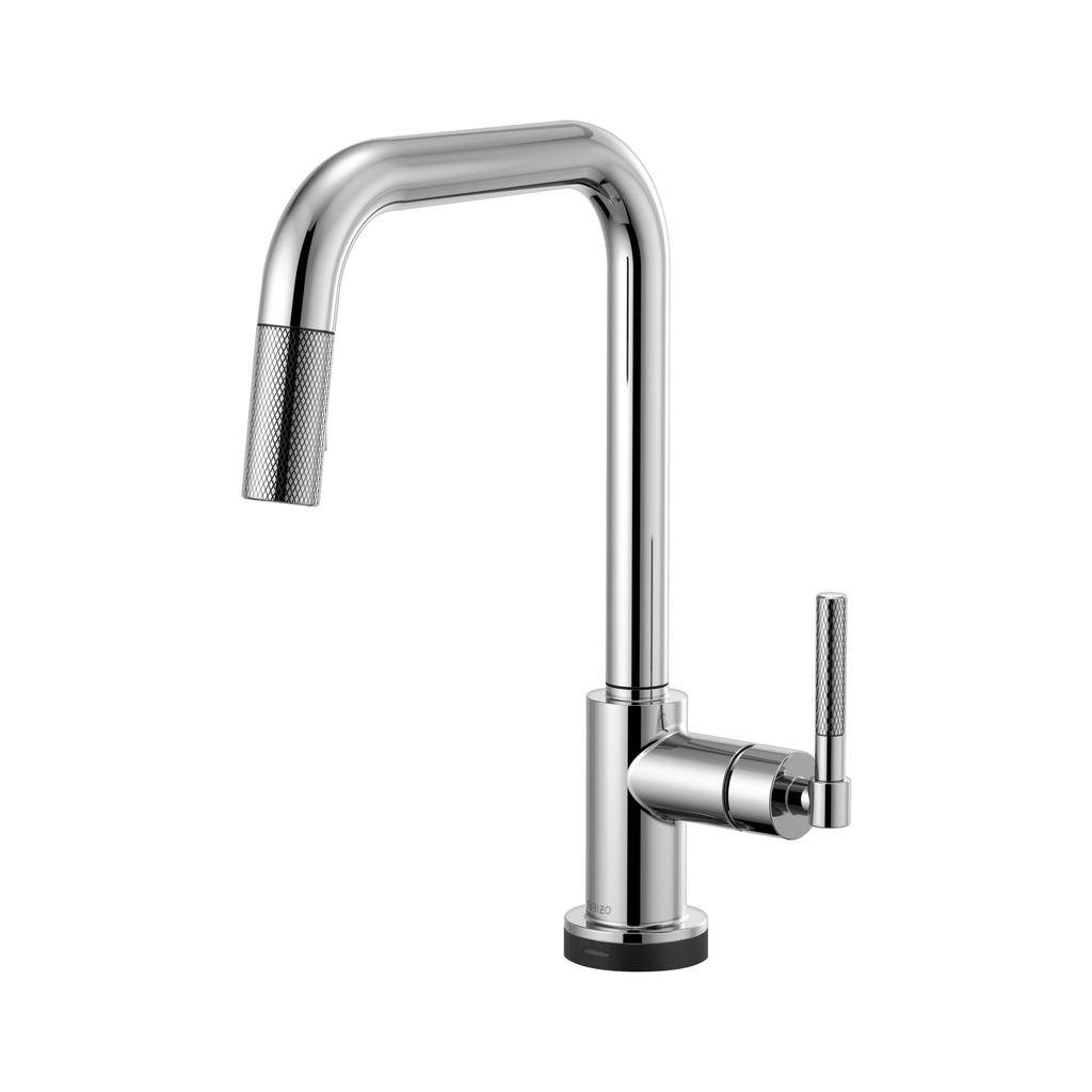 Brizo 64053LF Litze Smart Touch Pull Down Square Spout Knurled Handle Chrome 1