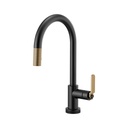 Brizo 64044LF Litze Smart Touch Pull Down Arc Spout Faucet Luxe Gold Matte Black 1