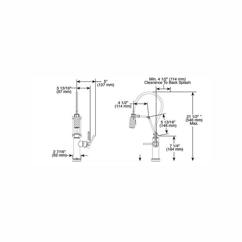 Brizo 64243LF Litze Smart Touch Articulating Faucet Stainless 2