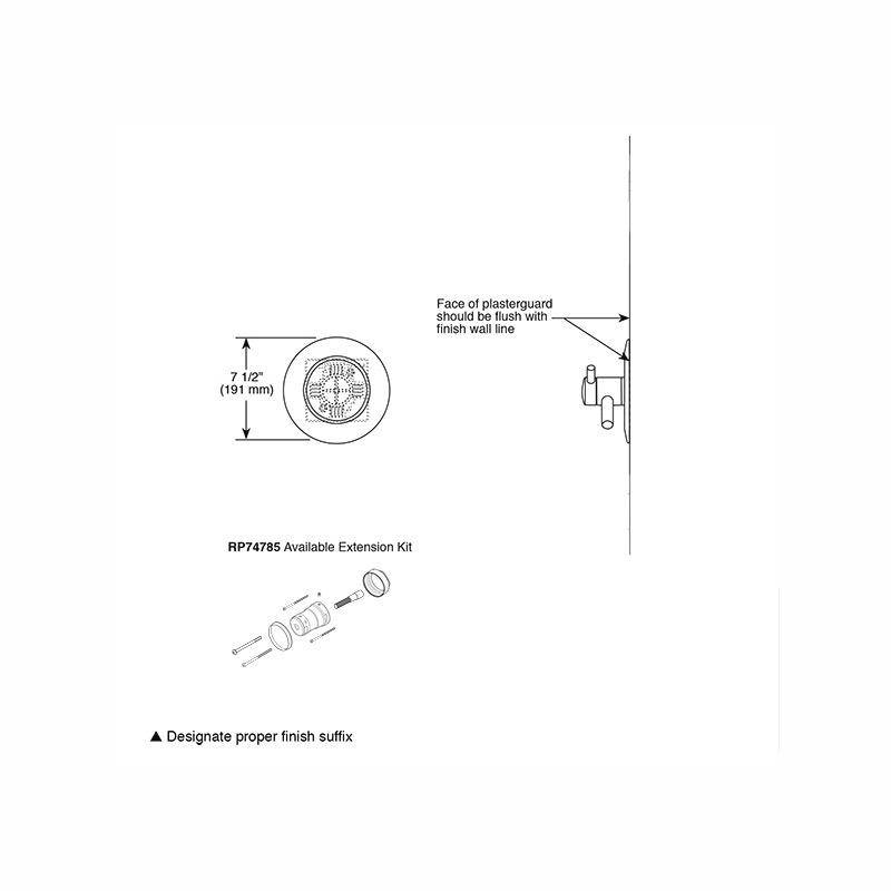 Brizo T60075 Odin Tempassure Thermostatic Valve Trim Matte Black 2