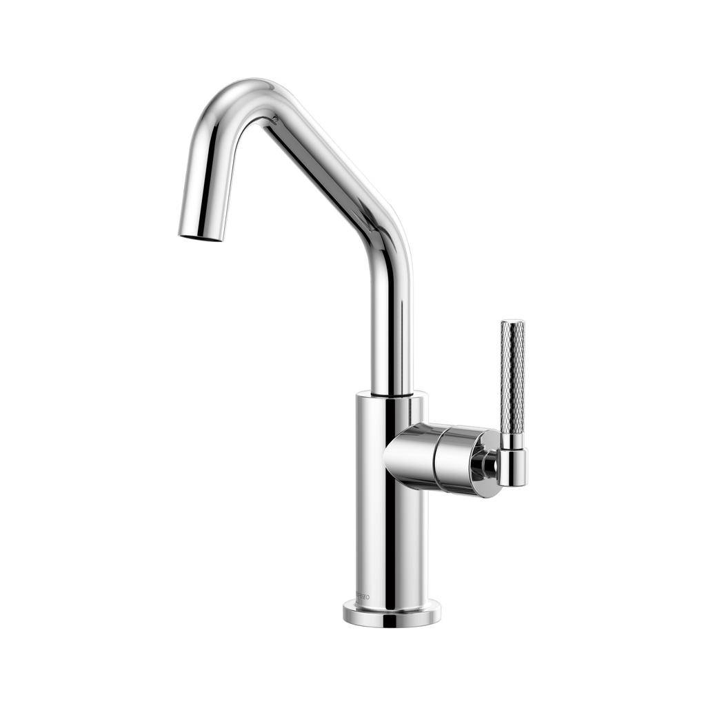 Brizo 61063LF Litze Angled Spout Knurled Handle Bar Faucet Chrome 1