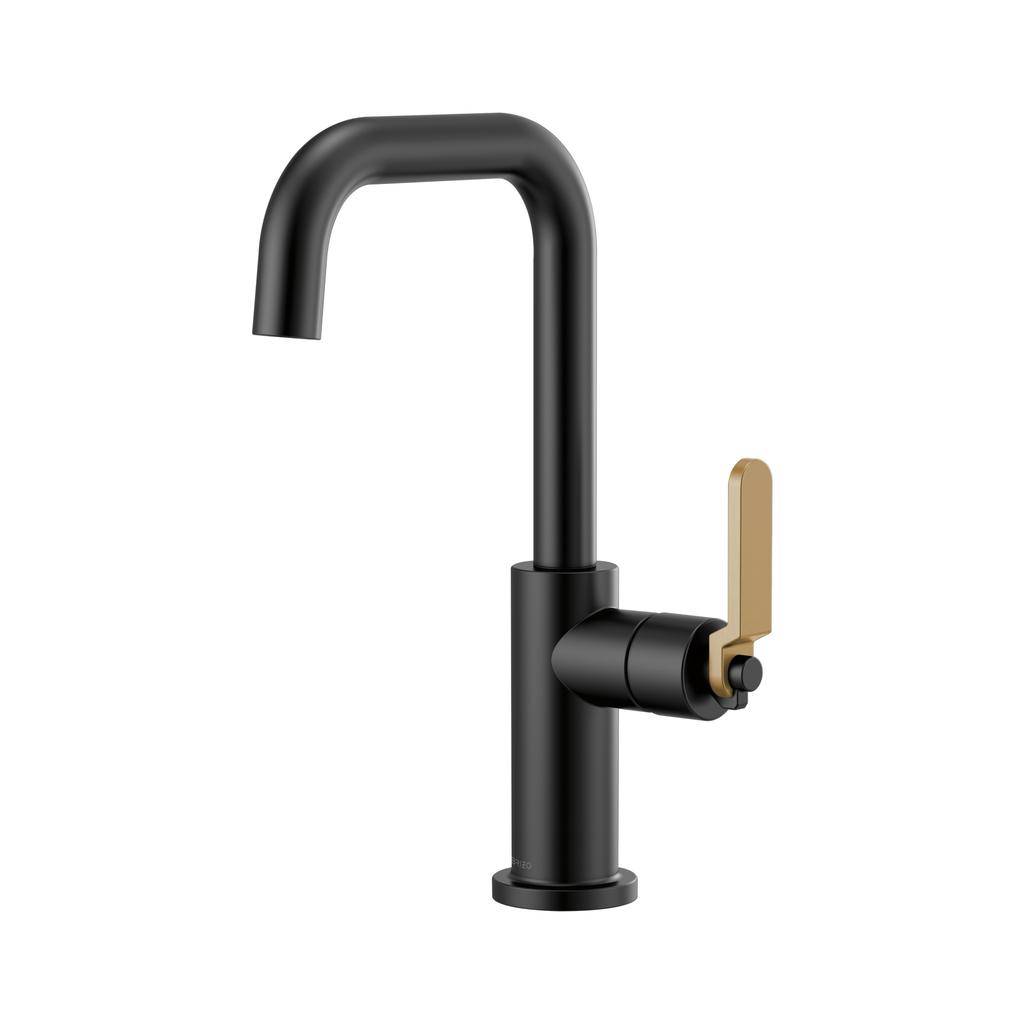 Brizo 61054LF Litze Square Spout Bar Faucet Luxe Gold Matte Black 1