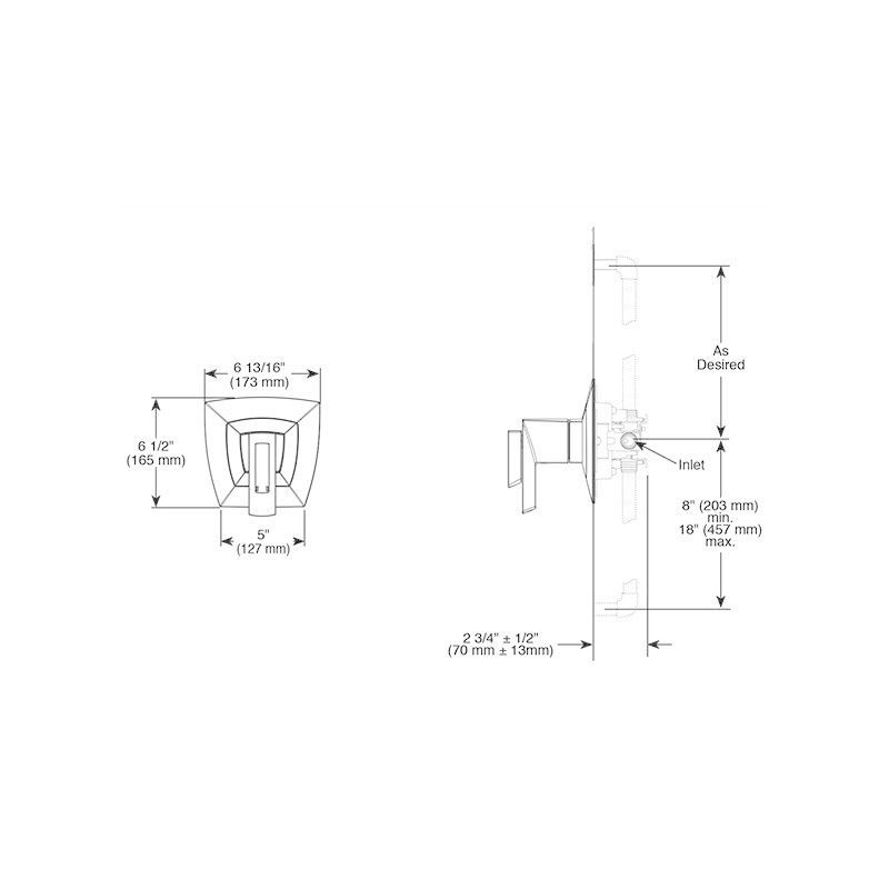 Brizo T60088 Vettis Tempassure Thermostatic Valve Trim Chrome 2