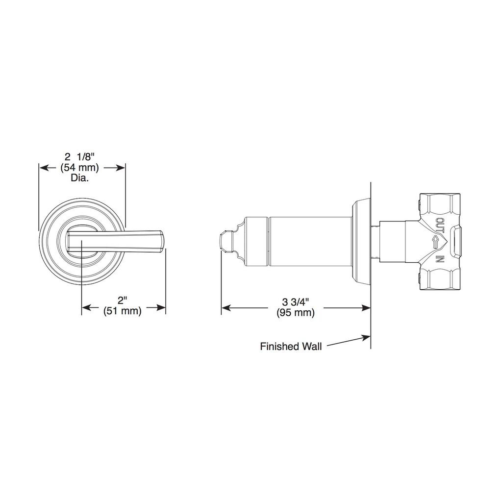 Brizo T66697 Levoir Sensori Volume Control Trim Lever Chrome 2