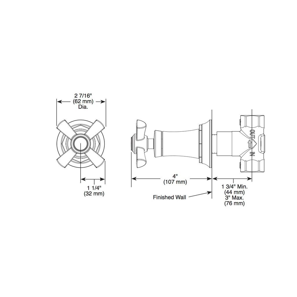 Brizo T66661 Rook Sensori Volume Control Trim Chrome 2