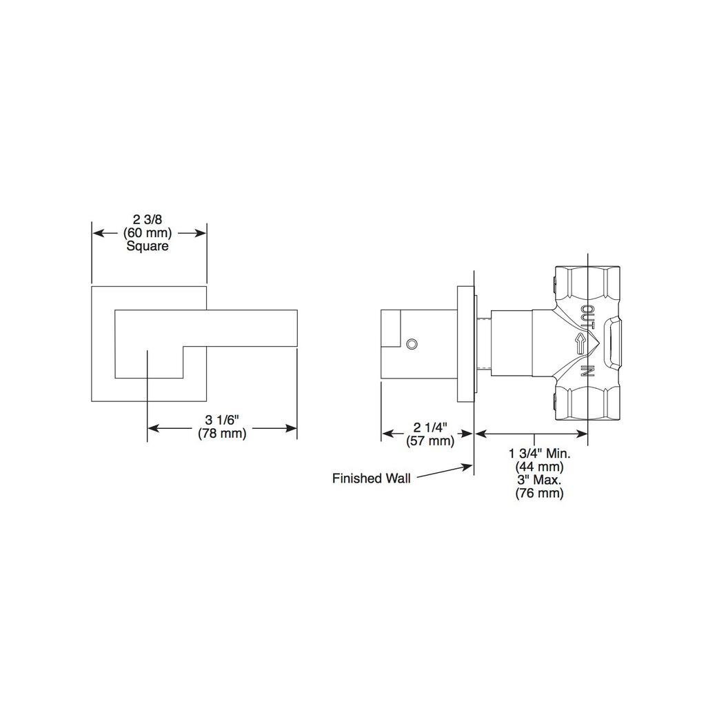 Brizo T66680 Siderna Sensori Volume Control Trim Matte Black 2