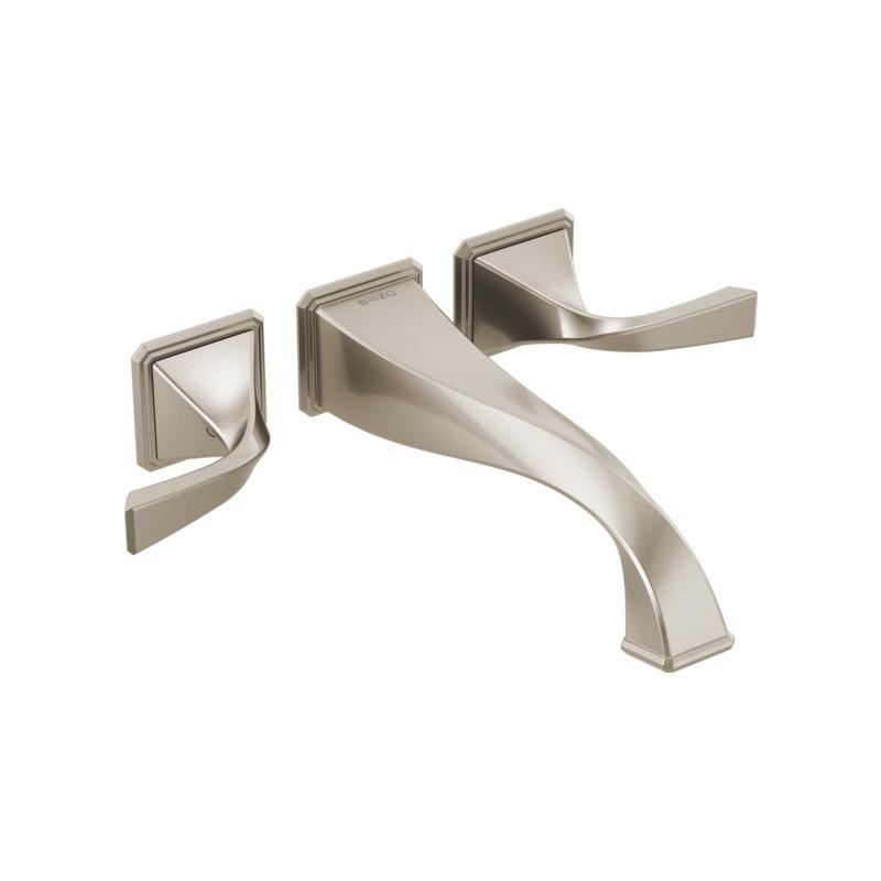 Brizo T70430-BN Virage Two Handle Wall Mount Tub Filler Brushed Nickel 1