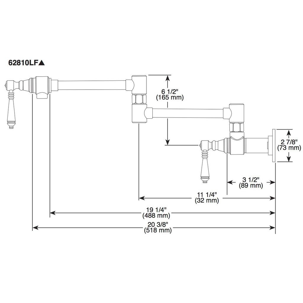 Brizo 62874LF Rook Wall Mount Pot Filler Stainless 2