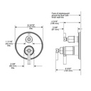 Brizo T75576 Invari Tempassure Thermostatic Valve 3 Function Diverter Luxe Steel 2