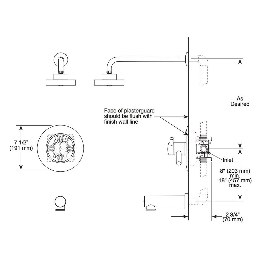 Brizo T60275-GL Odin Tempassure Thermostatic Shower Trim Luxe Gold 2