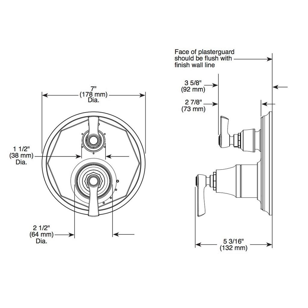 Brizo T75P660 Rook Pressure Balance Valve 6 Function Diverter Trim Luxe Gold 2