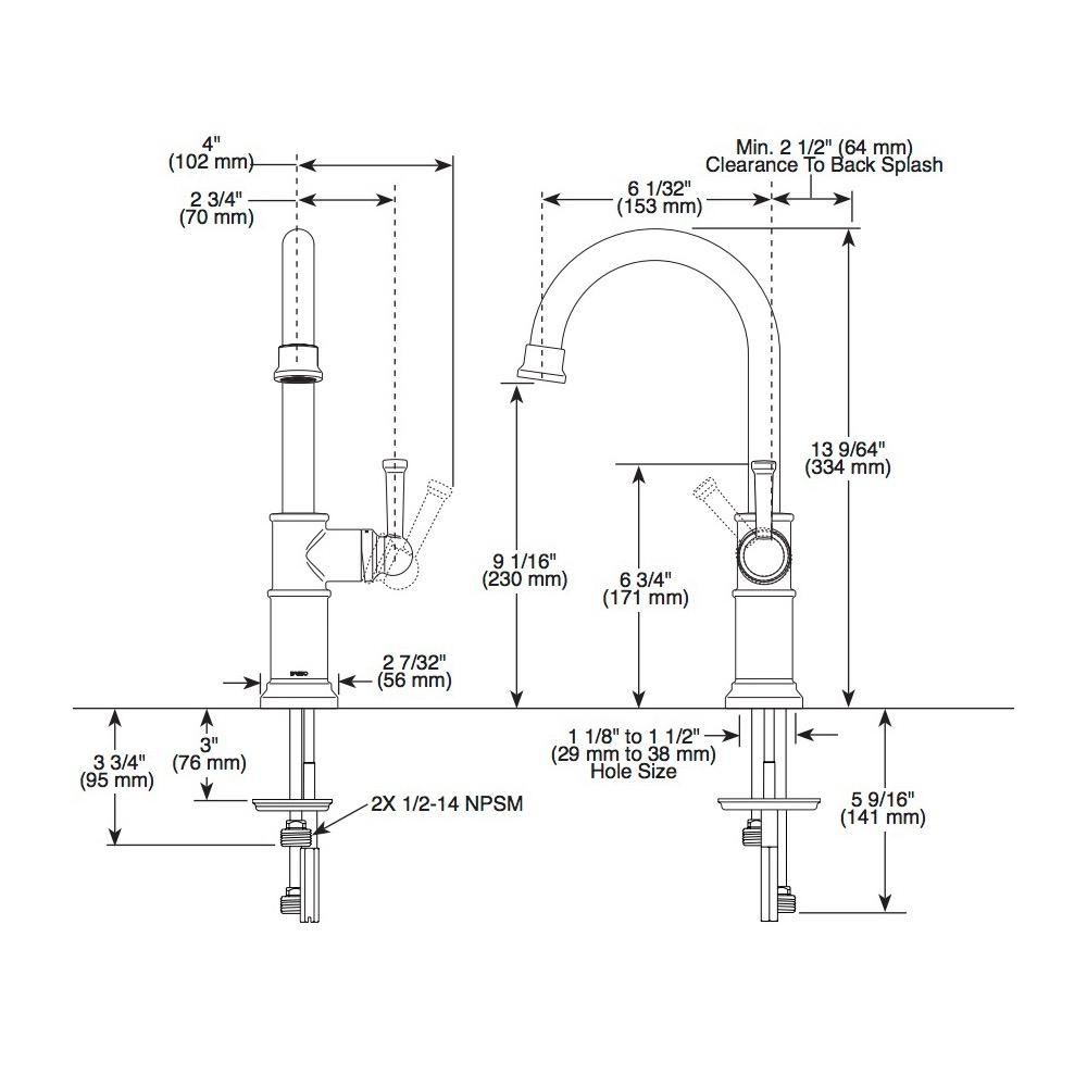 Brizo 61025LF Artesso Single Handle Bar Prep Faucet Luxe Gold 2