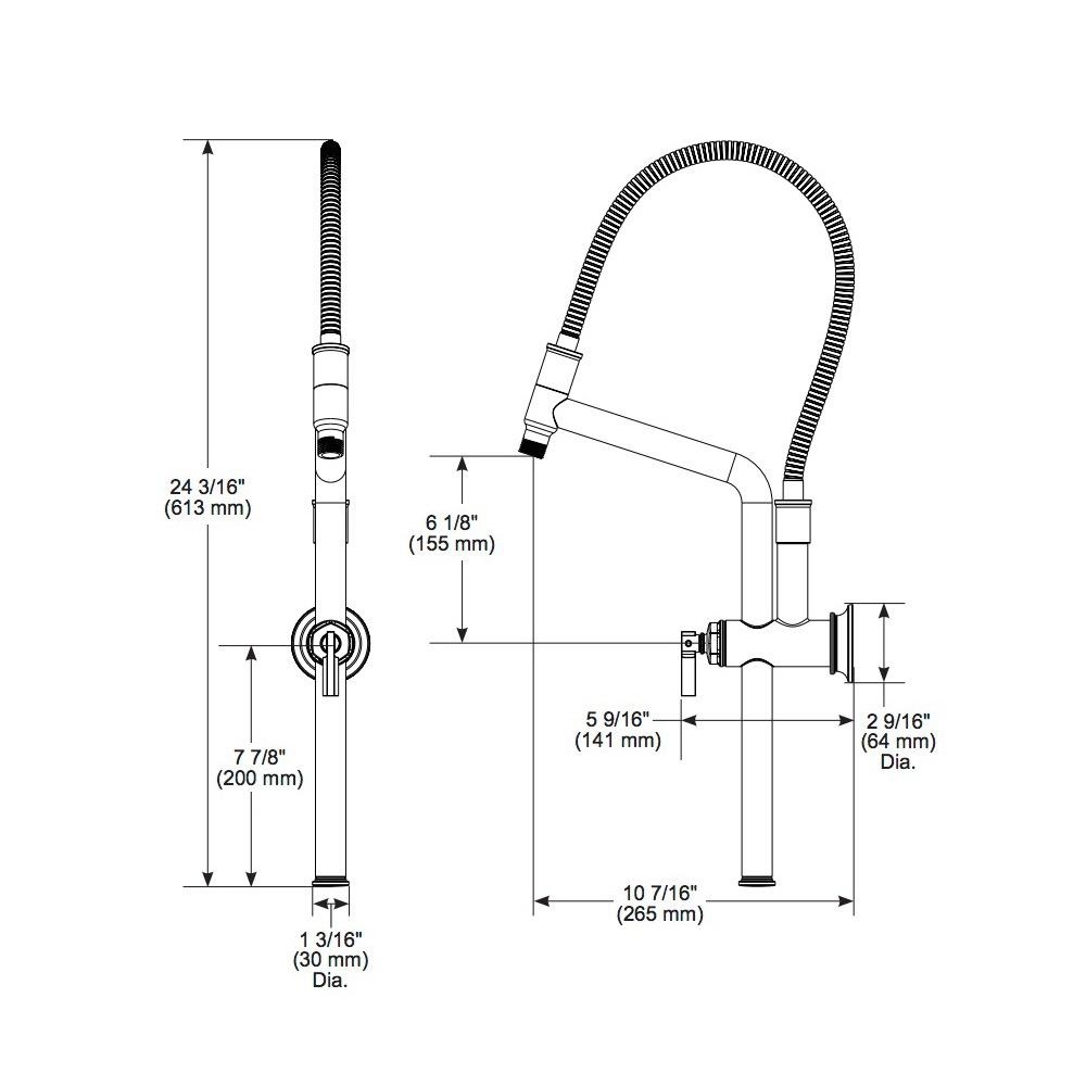 Brizo 81376 Invari Slide Bar Shower Arm And Flange Luxe Steel 2