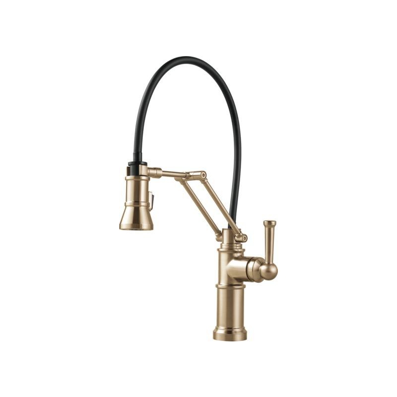 Brizo 63225LF Artesso Articulating Arm Kitchen Faucet Luxe Gold 1