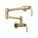 Brizo 62844LF Litze Wall Mounted Pot Filler Luxe Gold 1