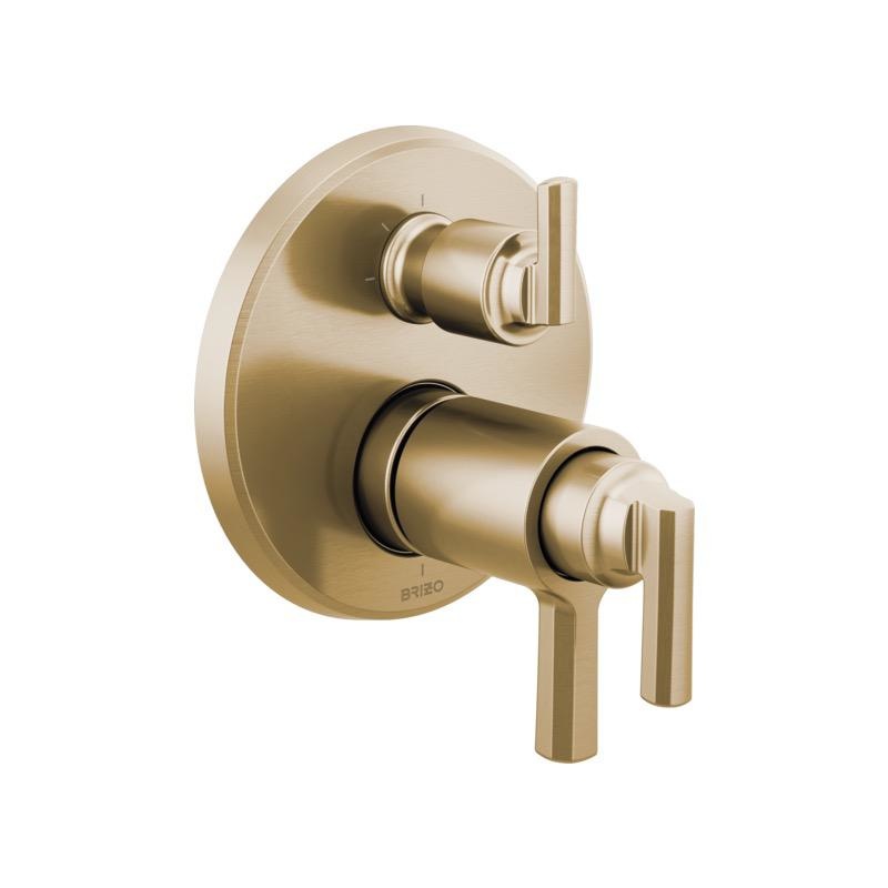 Brizo T75598-SL Levoir Tempassure Thermostatic Valve With 3 Function Diverter Trim Luxe Gold 1