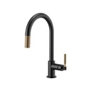 Brizo 63043LF-BLGL Litze Arc Spout Pull Down Knurled Handle Matte Black 1