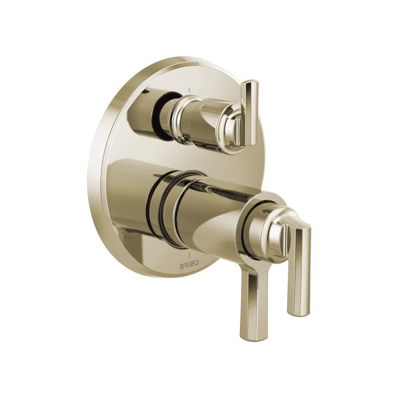 Brizo T75598 Levoir Tempassure Thermostatic Valve With 3 Function Diverter Trim Polished Nickel 1