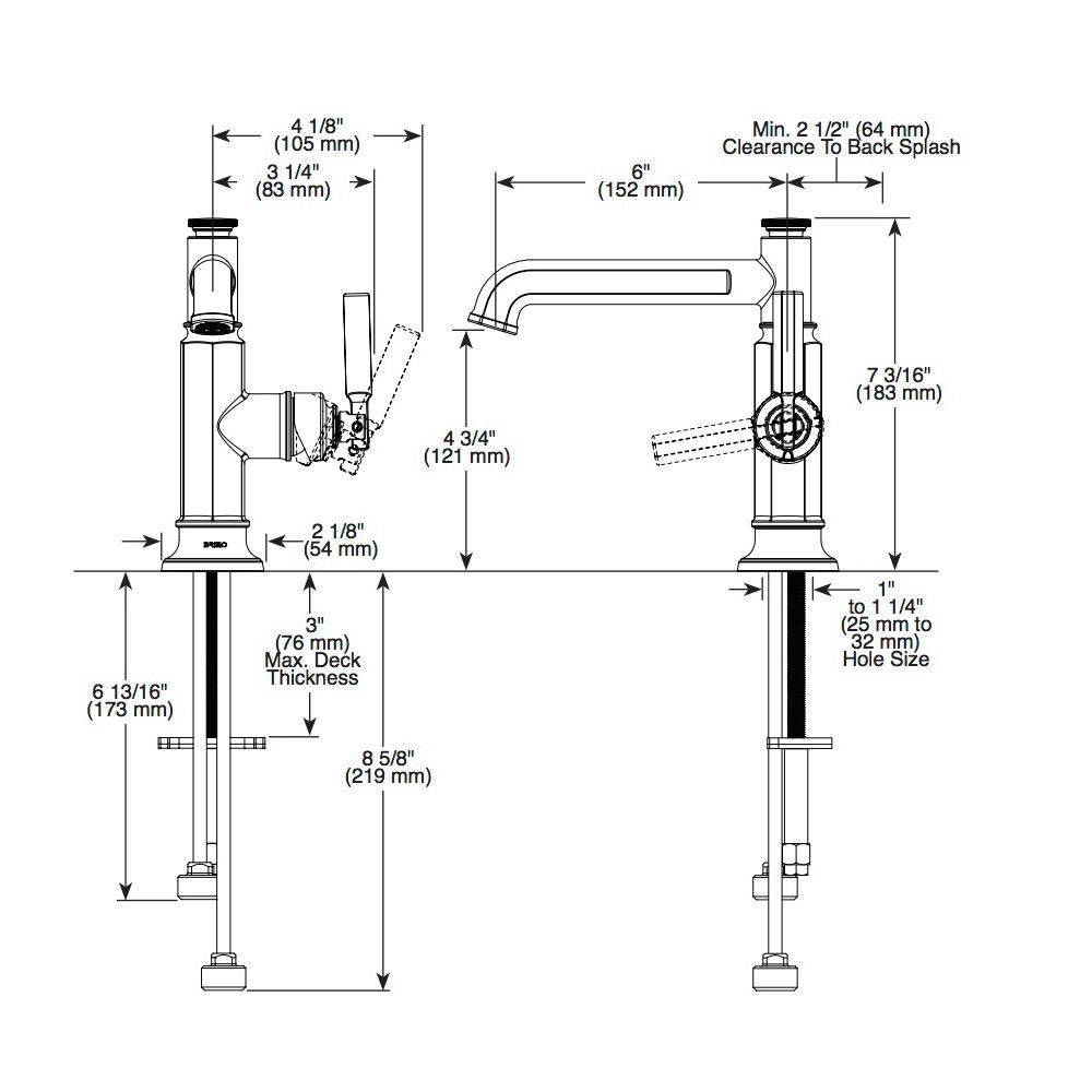 Brizo 65076LF Invari Single Handle Lavatory Faucet Luxe Steel 2