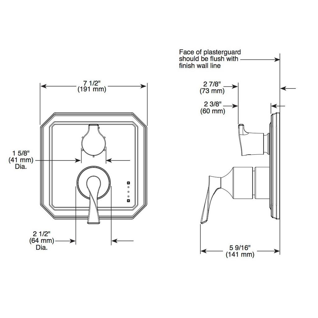 Brizo T75P630 Virage Pressure Balance Valve 6 Function Diverter Trim Luxe Gold 2