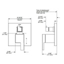 Brizo T75P580 Siderna Pressure Balance Valve 3 Function Diverter Trim Brushed Nickel 2