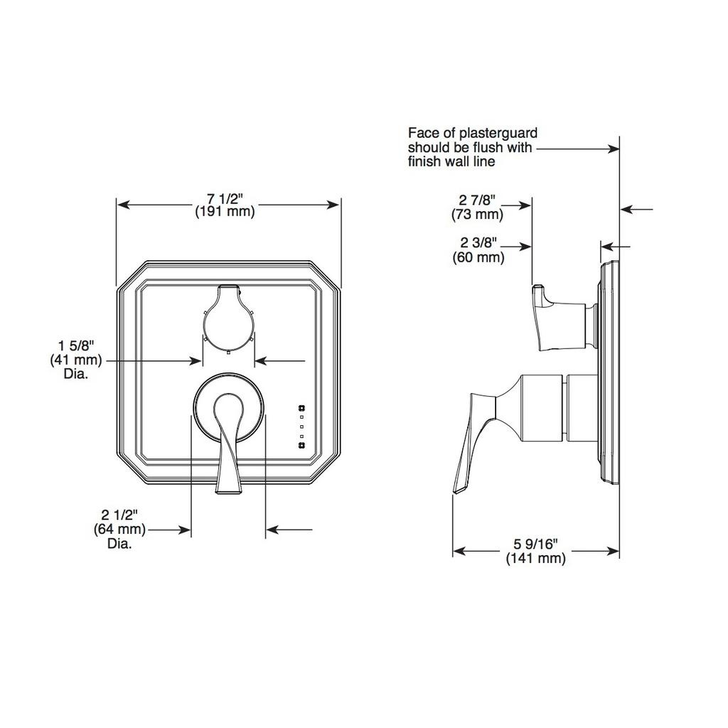 Brizo T75P530 Virage Pressure Balance Valve 3 Function Diverter Trim Venetian Bronze 2