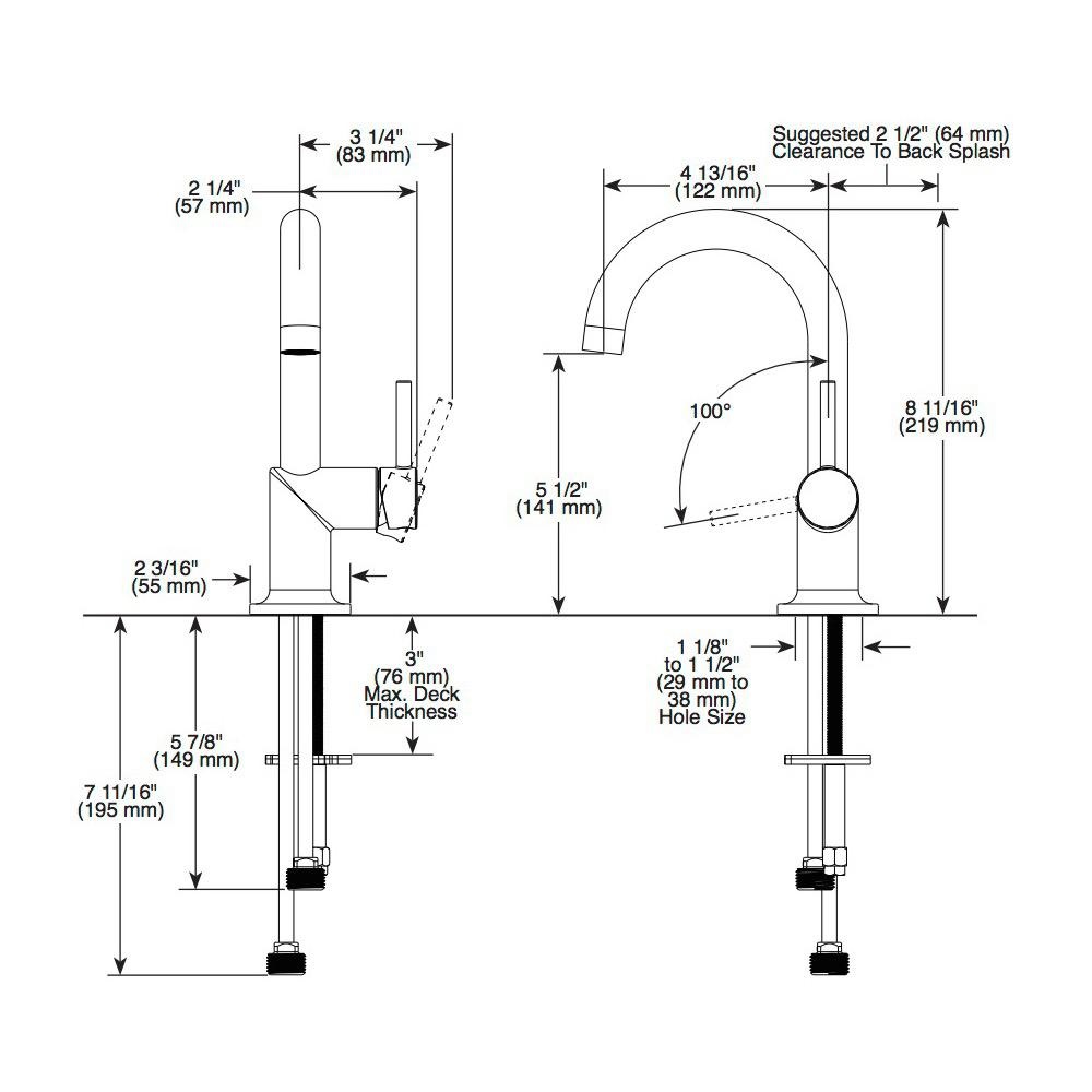 Brizo 65175LF-GL-ECO Odin Single Handle Lavatory Faucet Luxe Gold 2