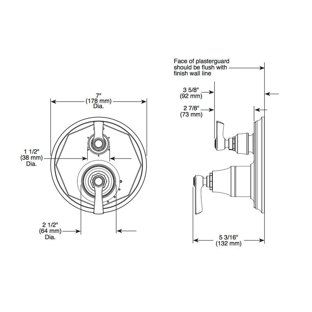 Brizo T75P660 Rook Pressure Balance Valve 6 Function Diverter Trim Venetian Bronze 2