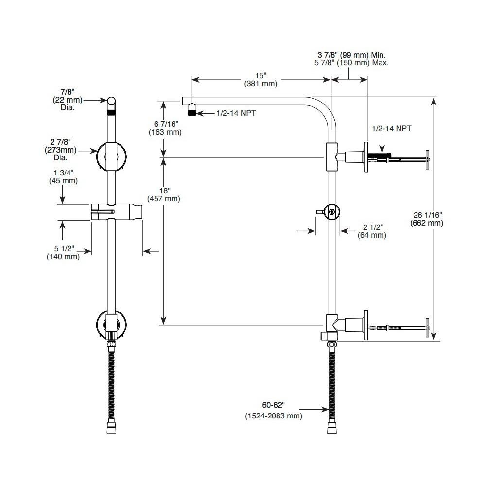 Brizo 80092 Euro Round Shower Column Polished Nickel 2