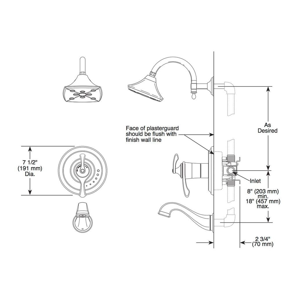 Brizo T60085 Charlotte Thermostatic Valve Trim Brushed Nickel 2